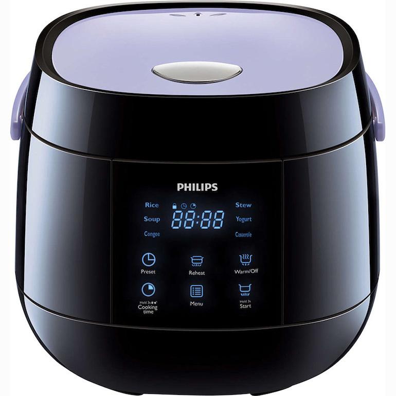 Nồi cơm điện tử Philips HD3060 có dung tích 0.6 lít, tương đương với 4 chén gạo hay cháo.