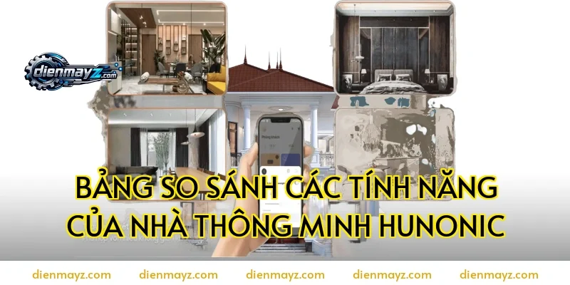 Bảng so sánh các tính năng của nhà thông minh Hunonic