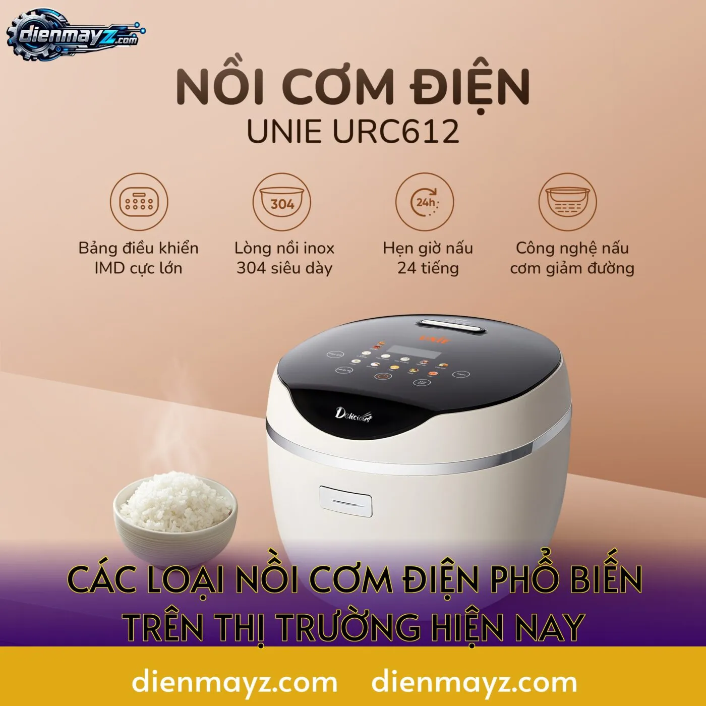 các loại nồi cơm điện phổ biến trên thị trường hiện nay