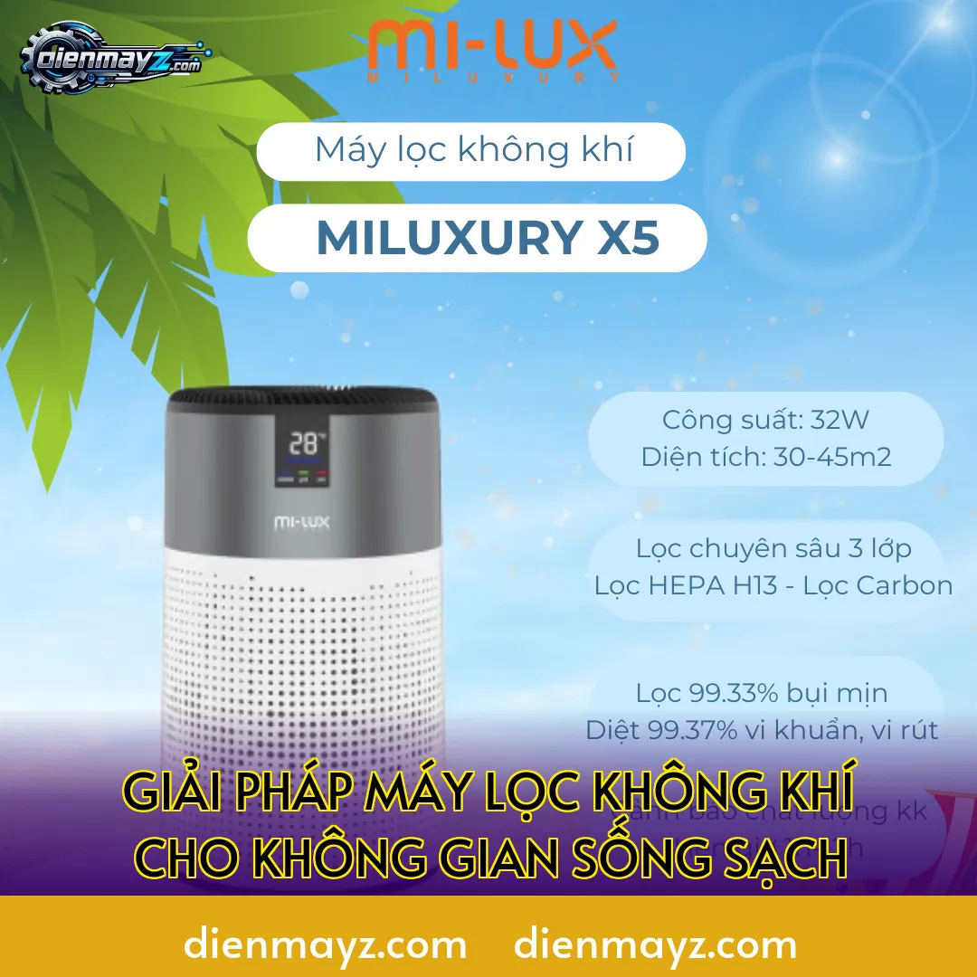 Giải pháp máy lọc không khí cho không gian sống sạch