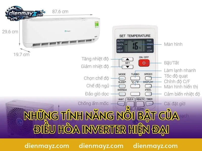Những tính năng nổi bật của điều hòa inverter hiện đại