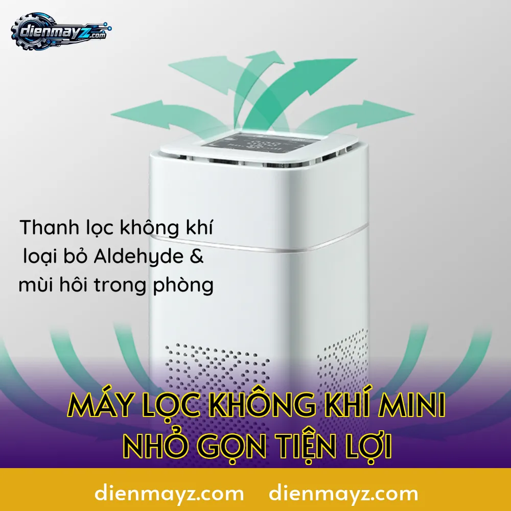 Máy lọc không khí mini nhỏ gọn tiện lợi