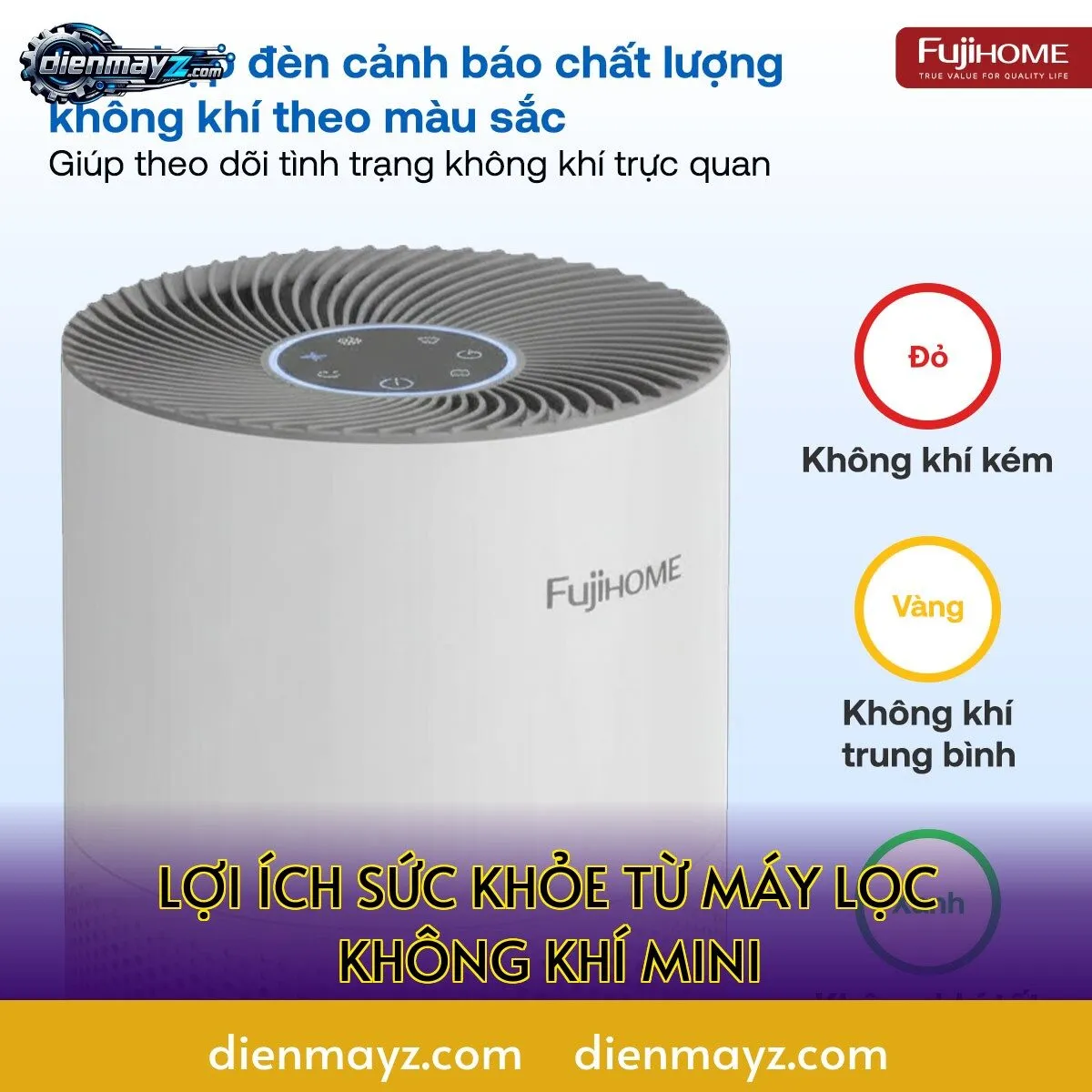 lợi ích sức khỏe từ máy lọc không khí mini