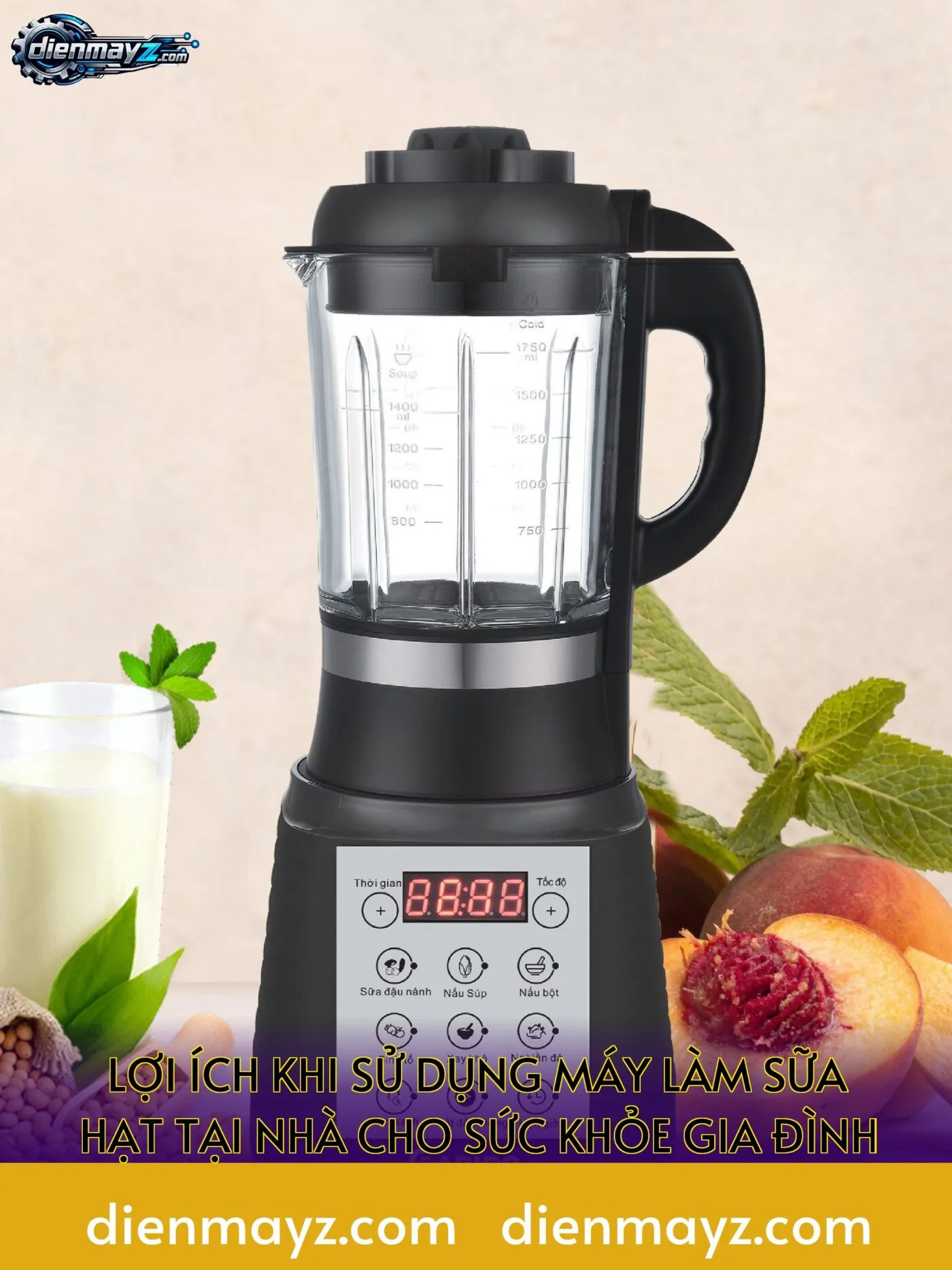 lợi ích khi sử dụng máy làm sữa hạt tại nhà cho sức khỏe gia đình