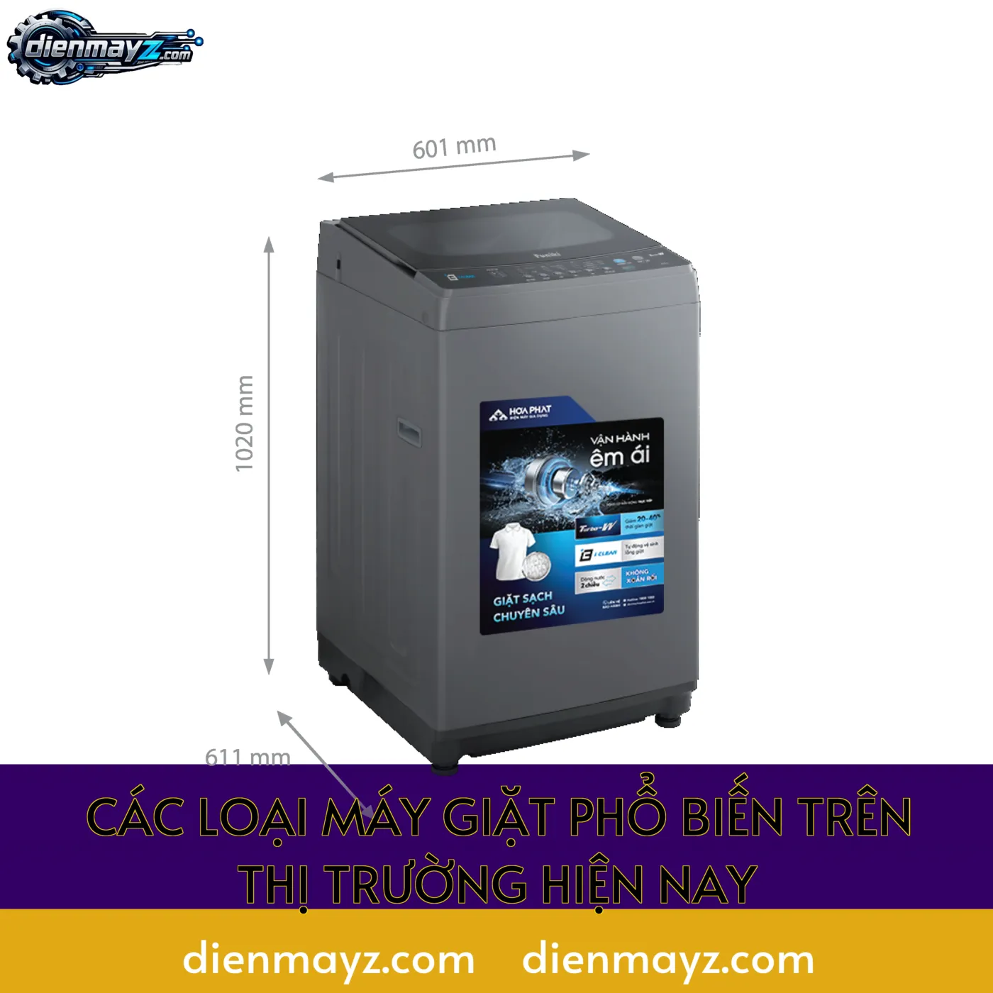 các loại máy giặt phổ biến trên thị trường hiện nay