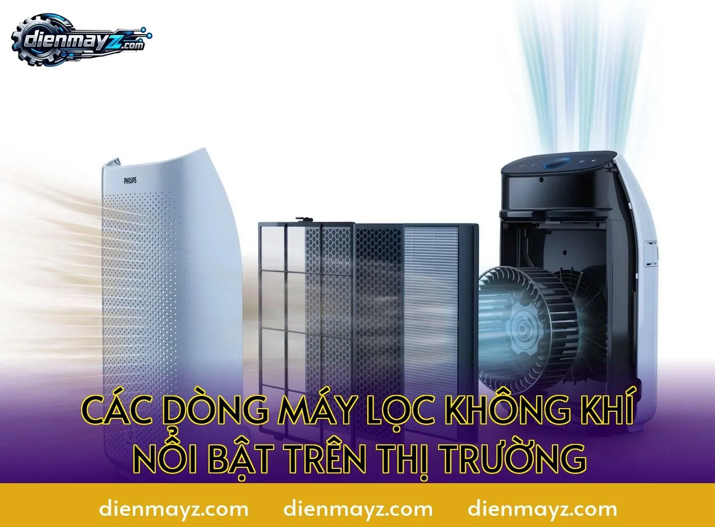 các dòng máy lọc không khí nổi bật trên thị trường