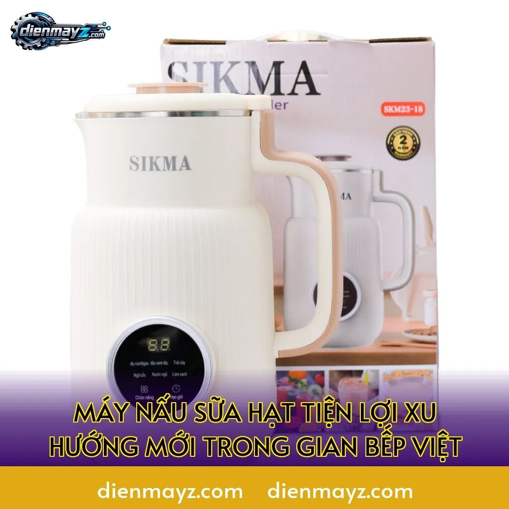 máy nấu sữa hạt tiện lợi xu hướng mới trong gian bếp việt